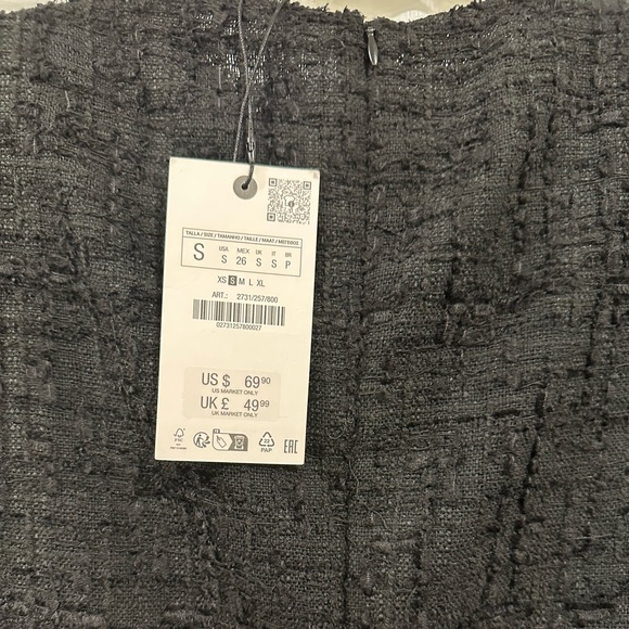 ZARA SHORT STRUCTURED DRESS ZW COLLECTION; SIZE SMALL; NWT - Picture 6 of 10